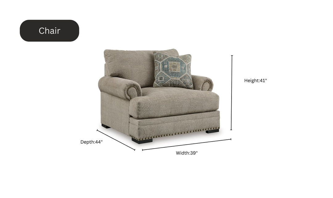 Galemore Chair and a Half WIth Rolled Arms