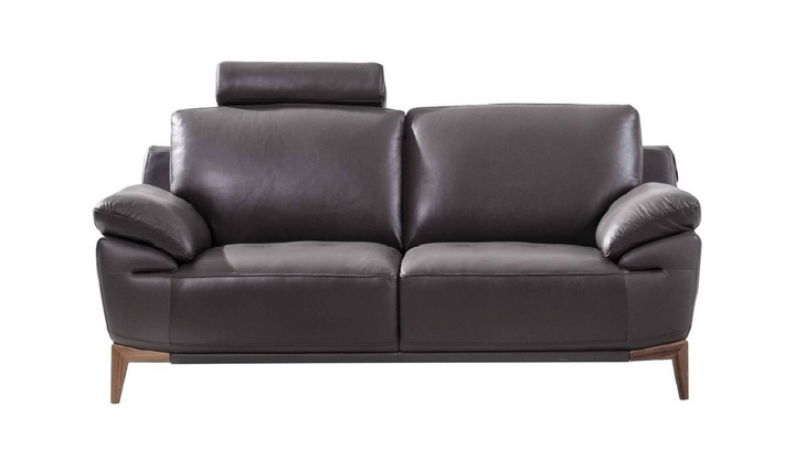 Galina Leather Upholstered Loveseat with Adjustable Headrests