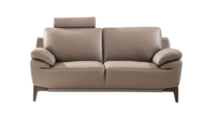 Galina Leather Upholstered Loveseat with Adjustable Headrests