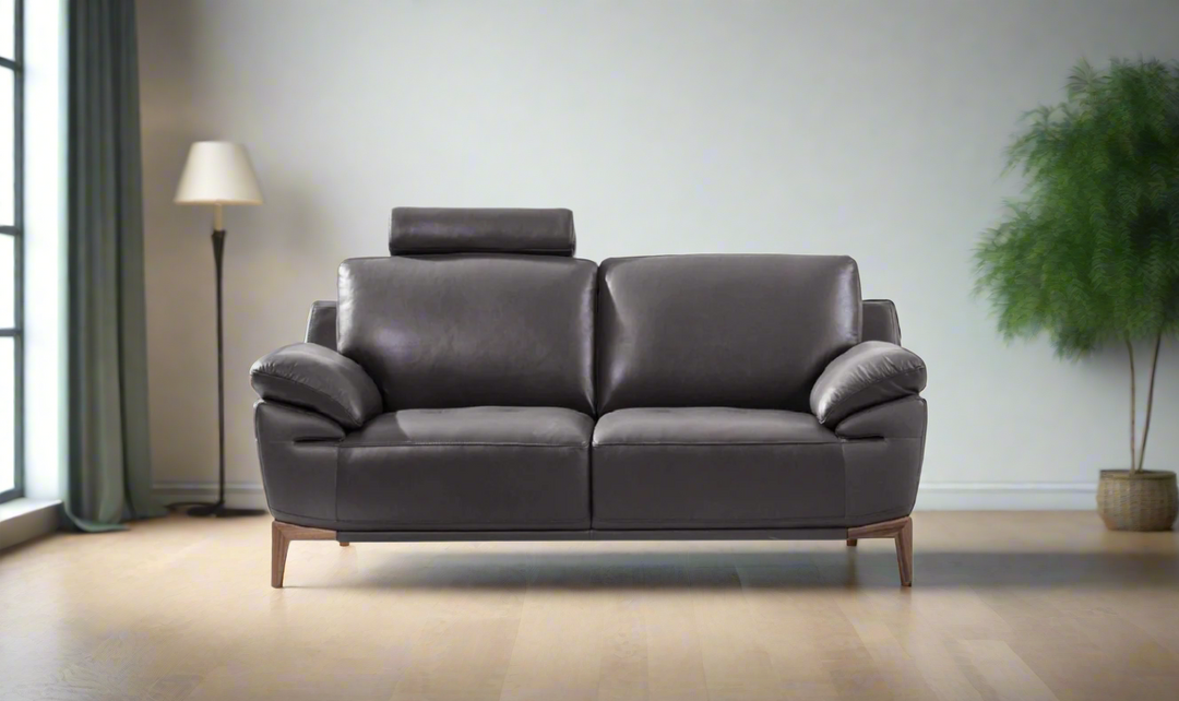 Gio Italia Galina Leather Living Room Set with Adjustable Headrests