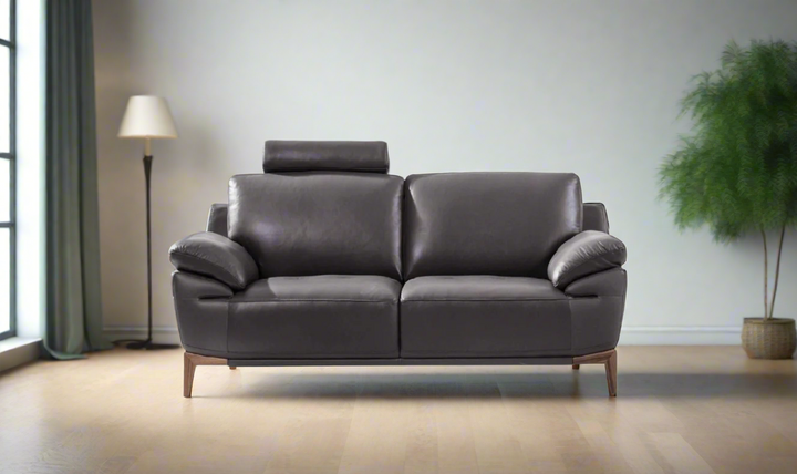 Gio Italia Galina Leather Living Room Set with Adjustable Headrests