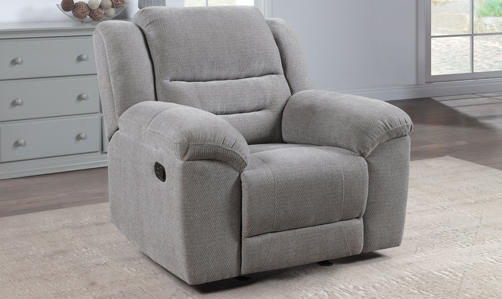 Modern Heritage Gilson 3-piece Chenille Reclining Living Room Set-Jennifer Furniture
