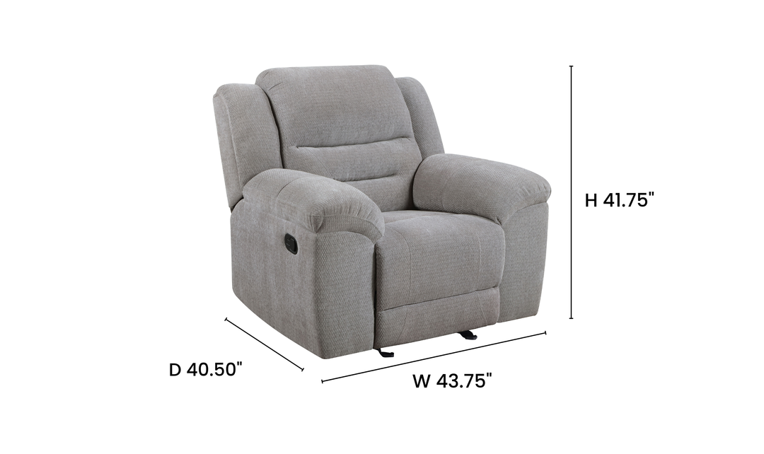 Modern Heritage Gilson Chenille Glider Recliner Chair