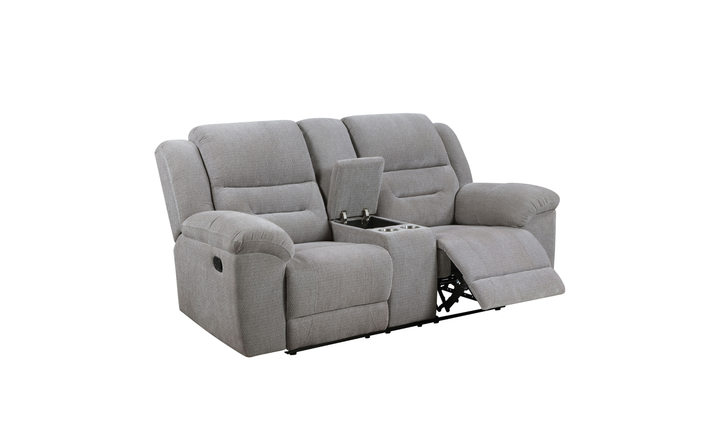 Modern Heritage Gilson Chenille Reclining Loveseat With Storage Console - Jennifer Furniture