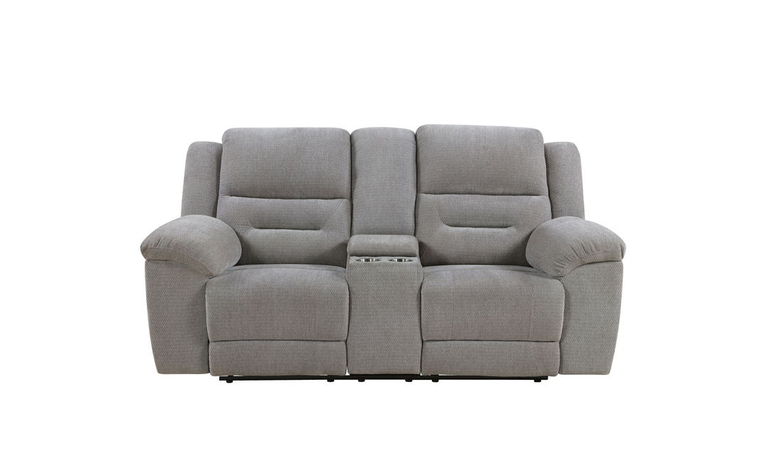 Modern Heritage Gilson Chenille Reclining Loveseat With Storage Console - Jennifer Furniture