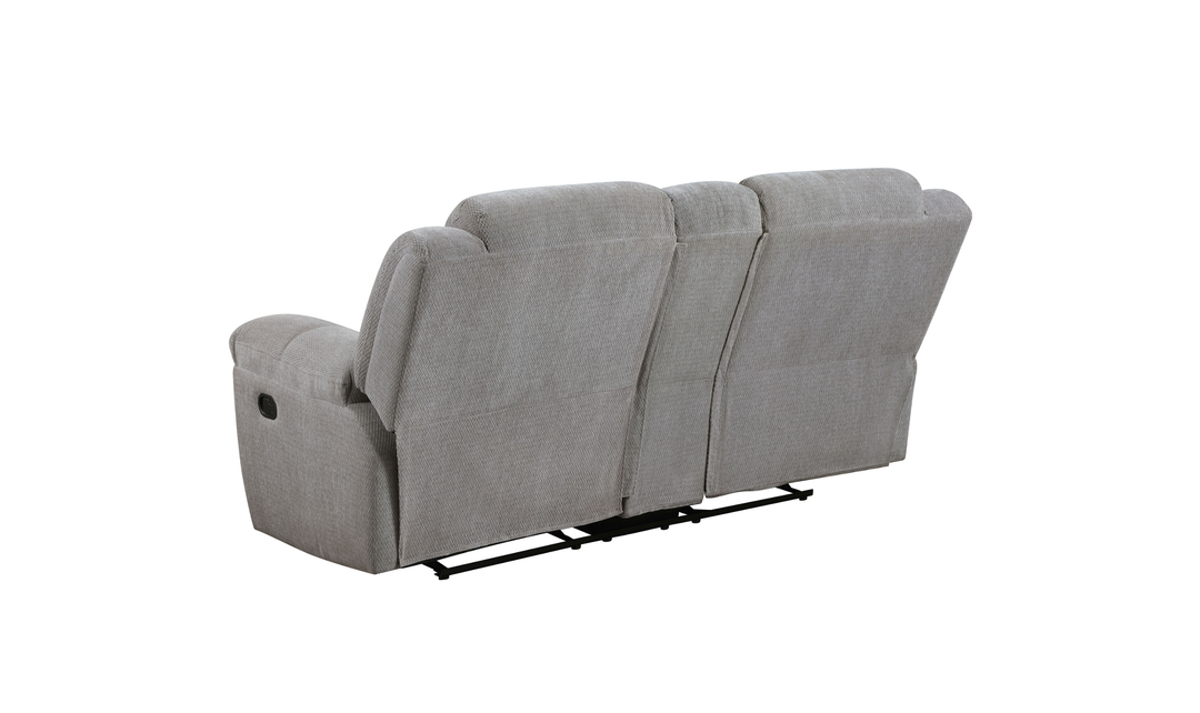 Modern Heritage Gilson Chenille Reclining Loveseat With Storage Console - Jennifer Furniture