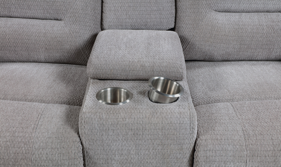 Modern Heritage Gilson Chenille Reclining Loveseat With Storage Console - Jennifer Furniture