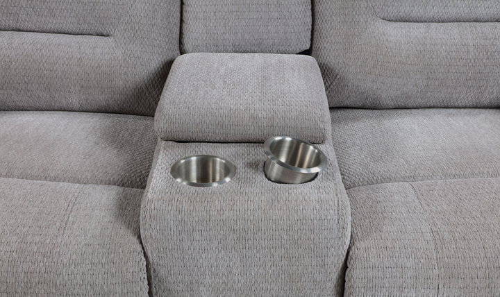 Modern Heritage Gilson Chenille Reclining Loveseat With Storage Console - Jennifer Furniture