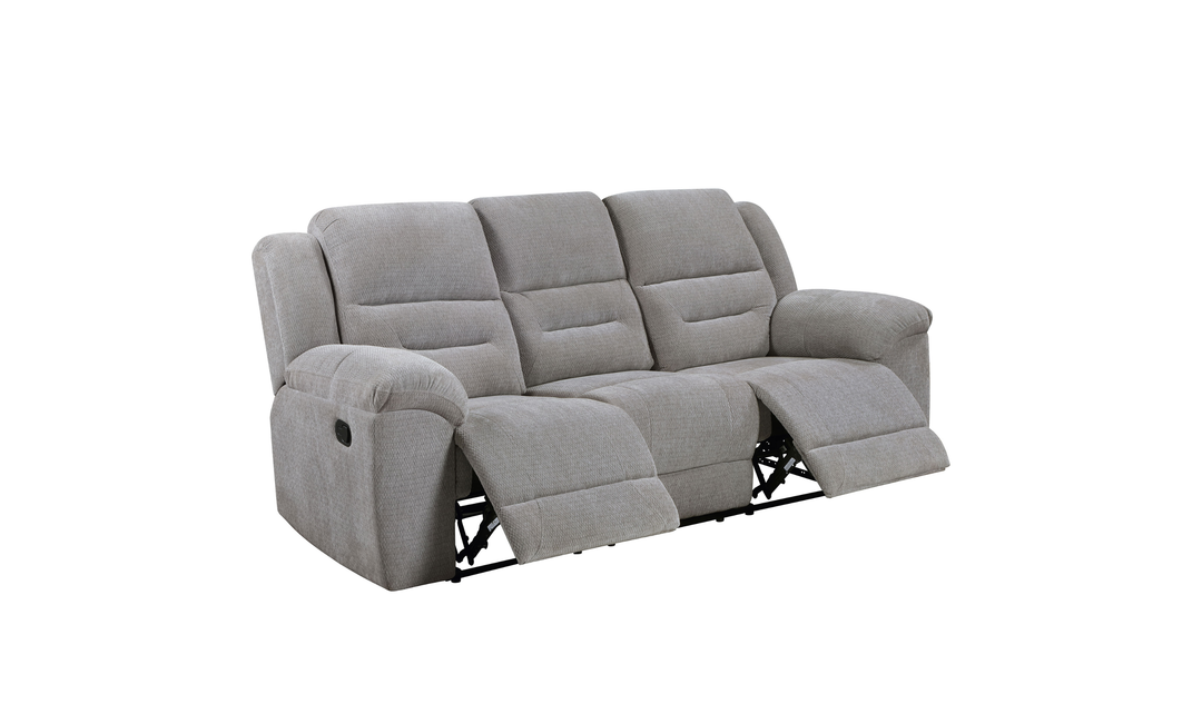 Modern Heritage Gilson Chenille Fabric Manual Reclining Motion Sofa - Jennifer Furniture