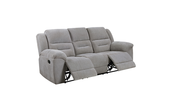 Modern Heritage Gilson Chenille Fabric Manual Reclining Motion Sofa - Jennifer Furniture
