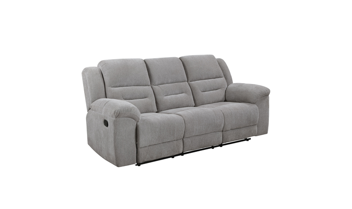 Modern Heritage Gilson Chenille Fabric Manual Reclining Motion Sofa - Jennifer Furniture
