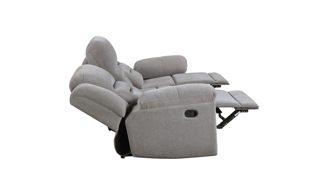 Modern Heritage Gilson Chenille Fabric Manual Reclining Motion Sofa - Jennifer Furniture