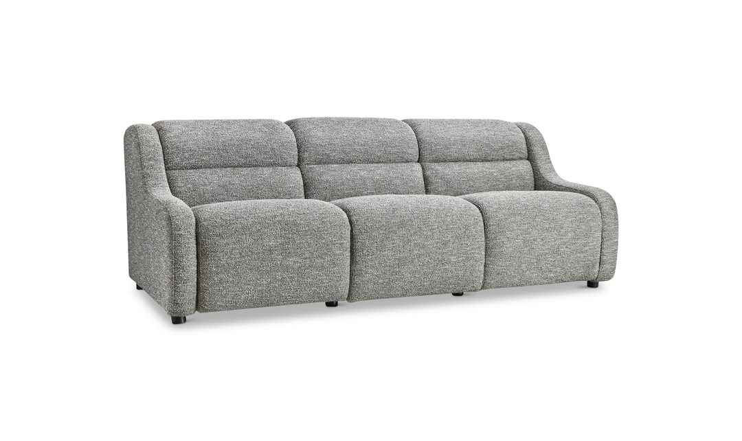 Bernhardt Gio Fabric Power Motion Sofa with Channeled Upholstery in Beige-Jennifer Furniture