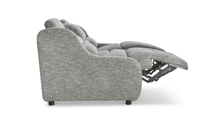 Bernhardt Gio Fabric Power Motion Sofa with Channeled Upholstery in Beige-Jennifer Furniture