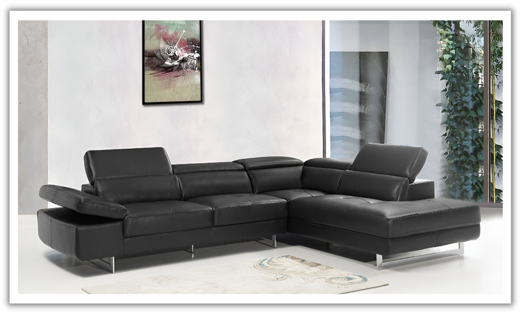 Gio Italia Bart 3-Seater L-shape Leather Sectional Chaise