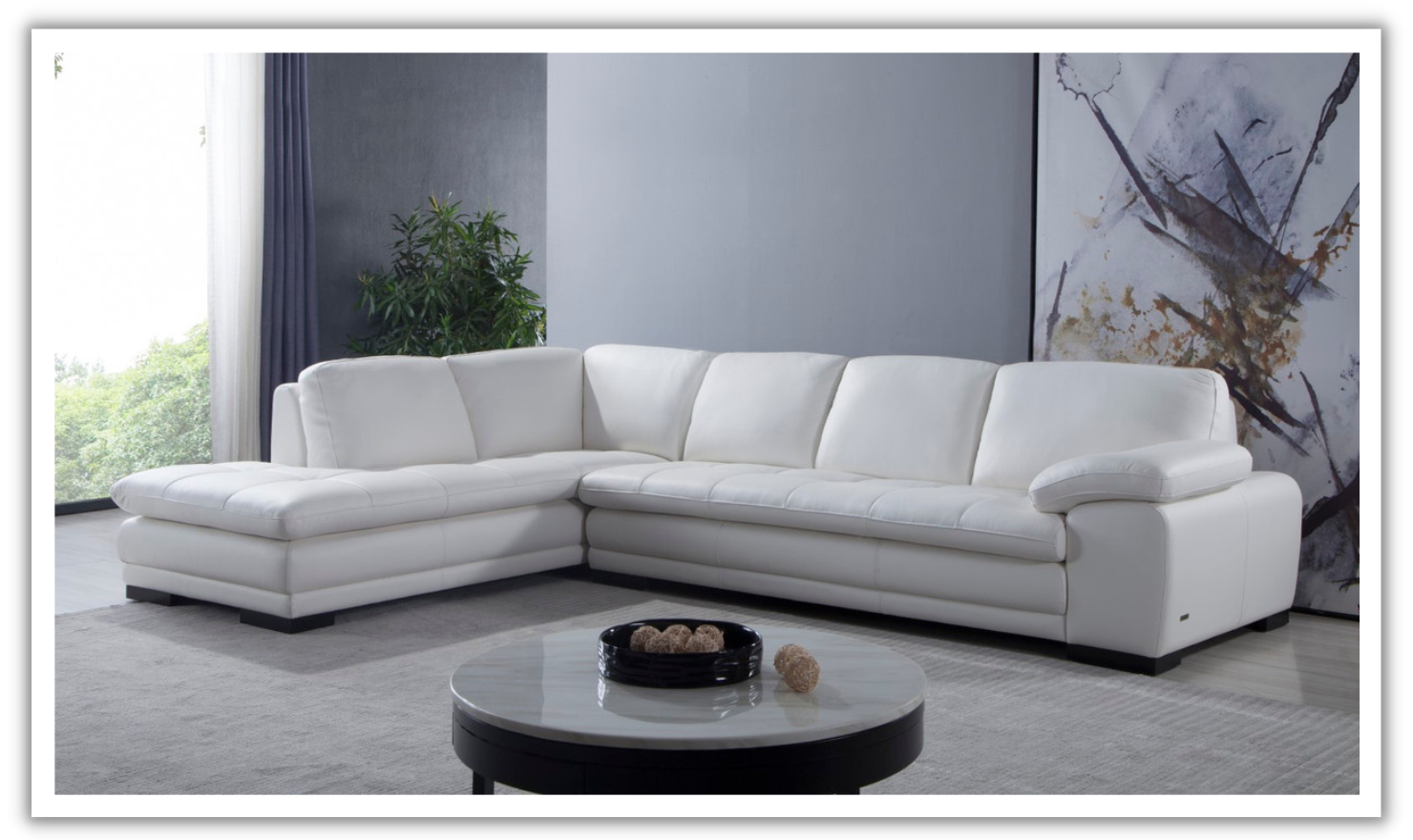 Gio Italia Block 4-Seater Leather Sectional Sofa with Chaise-jennifer furniture