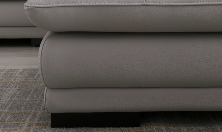 Gio Italia Block Leather L-Shaped Sectional Sofa