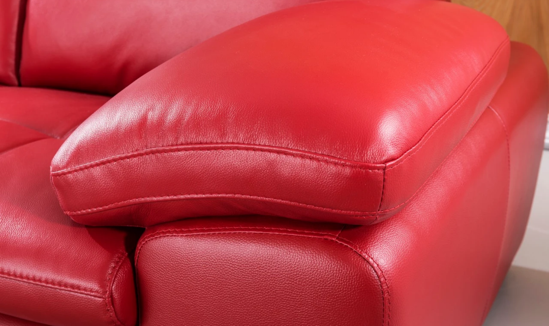 Gio Italia Block Leather L-Shaped Sectional Sofa