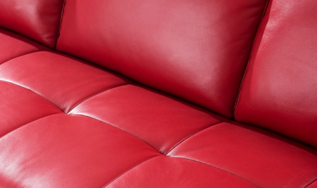 Gio Italia Block Leather L-Shaped Sectional Sofa