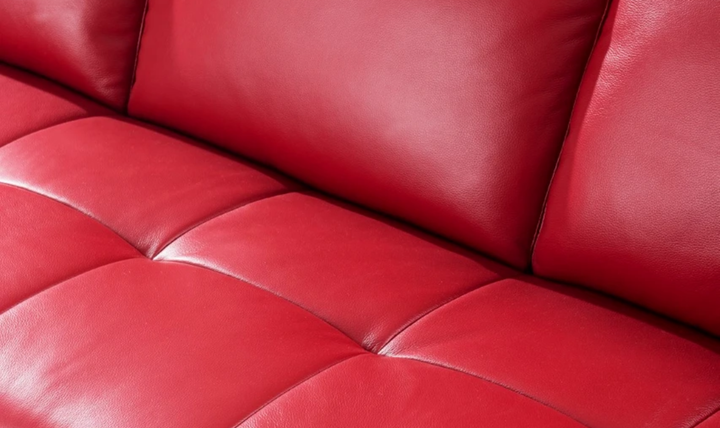 Gio Italia Block Leather L-Shaped Sectional Sofa