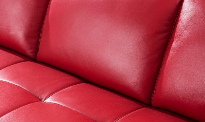 Gio Italia Block Leather L-Shaped Sectional Sofa