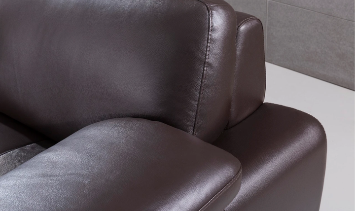 Gio Italia Block Leather L-Shaped Sectional Sofa