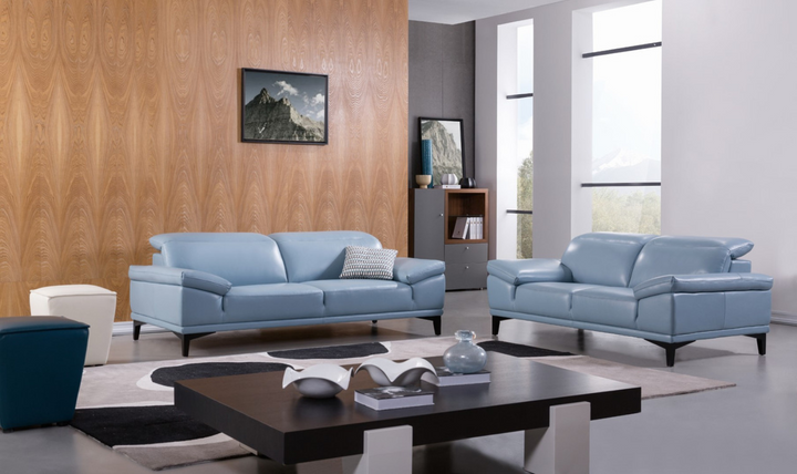 Gio Italia Daisy 2-Seater Modern Leather Sofa with Adjustable Headrests