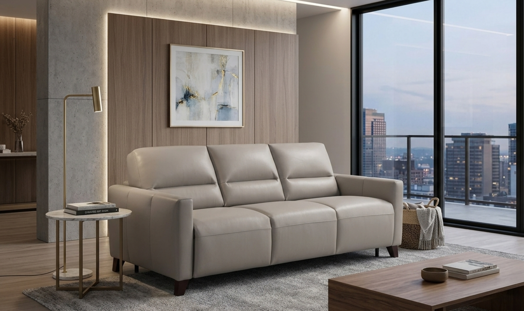 Gio Italia Guily Leather Queen-Size Sleeper Sofa-Jennifer