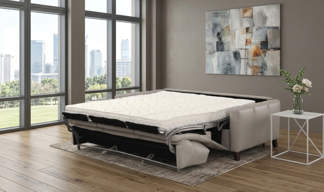 Gio Italia Guily Leather Queen-Size Sleeper Sofa-Jennifer