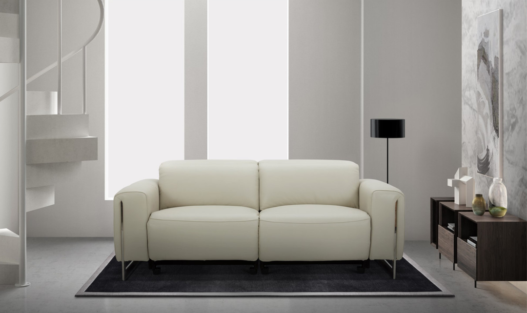 Gio Italia Hudson Leather Loveseats with Tufted Seats-Jennifer furniture