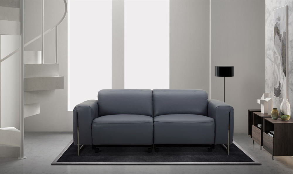 Gio Italia Hudson Leather Loveseats with Tufted Seats-Jennifer furniture