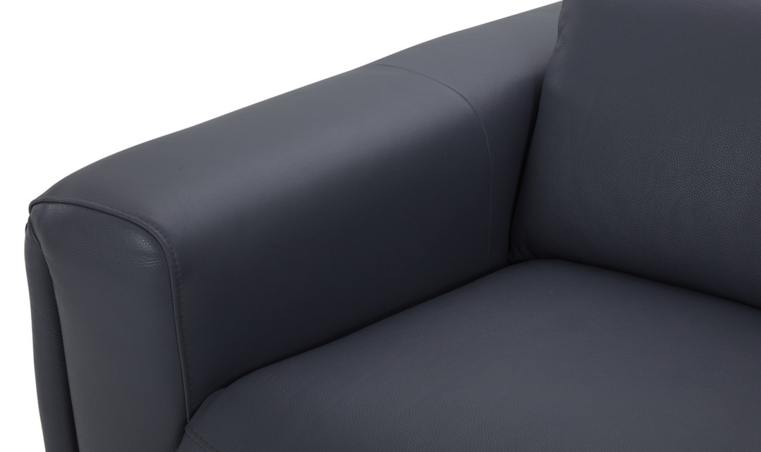 Gio Italia Hudson Leather Loveseats with Tufted Seats