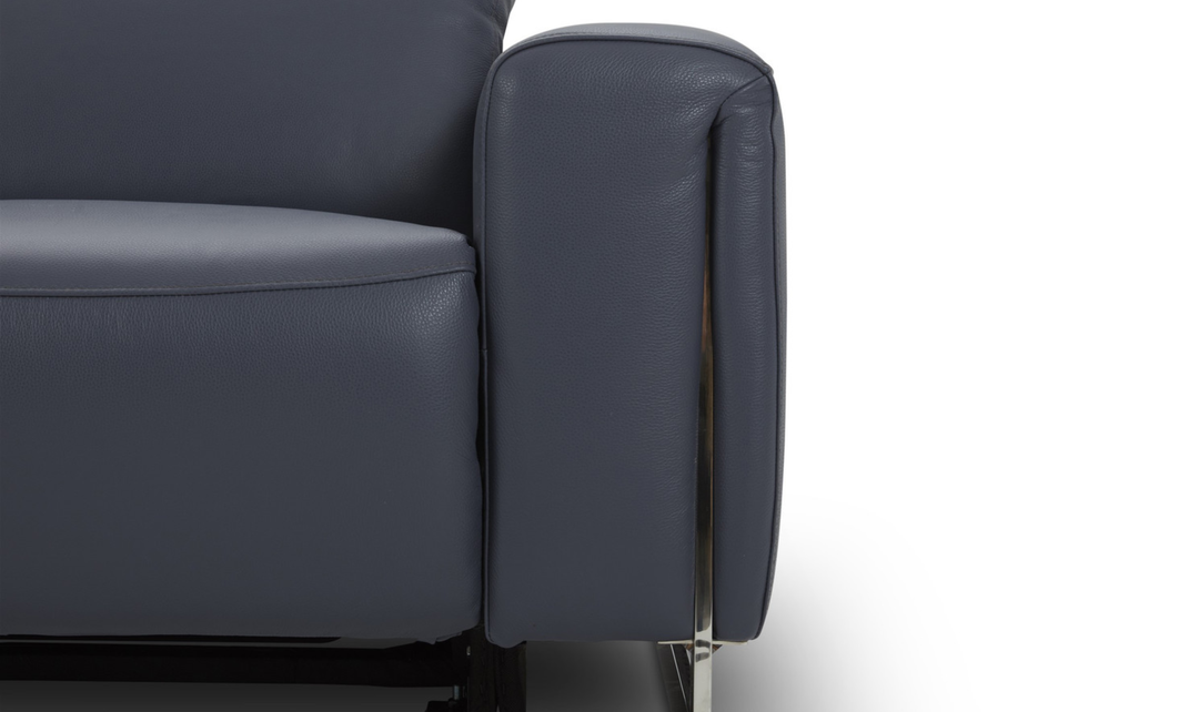 Gio Italia Hudson Leather Loveseats with Tufted Seats