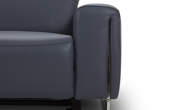 Gio Italia Hudson Leather Loveseats with Tufted Seats