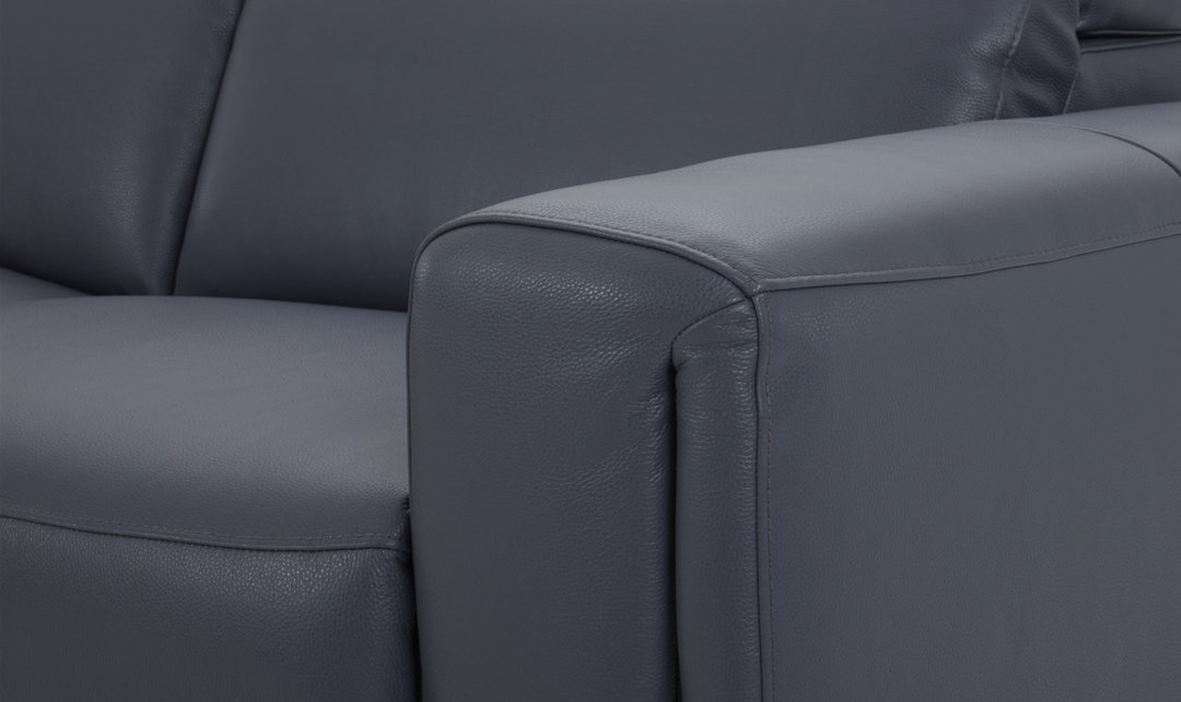 Gio Italia Hudson Leather Loveseats with Tufted Seats