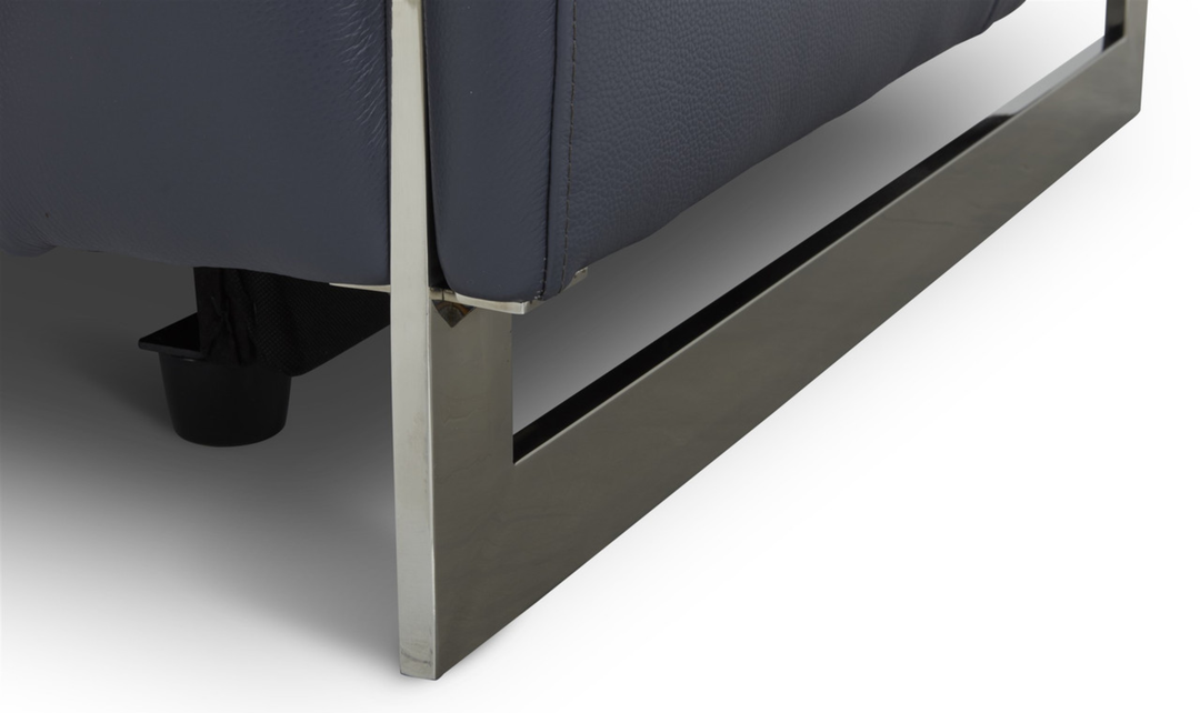 Gio Italia Hudson Leather Loveseats with Tufted Seats