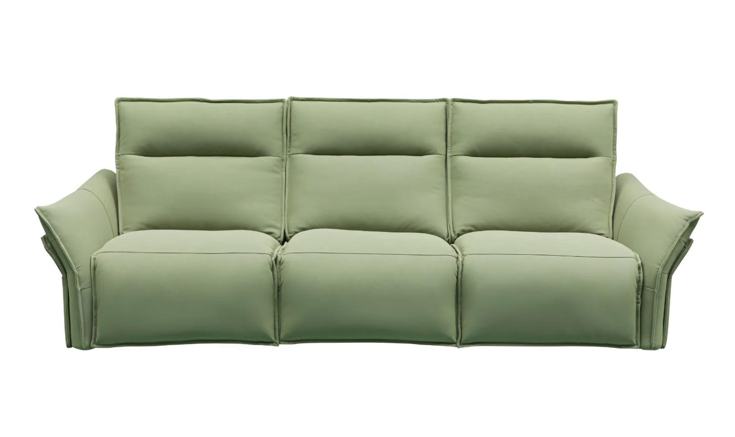 Klaussner Vittoria 3-Seater Leather Power Reclining Sofa in Green