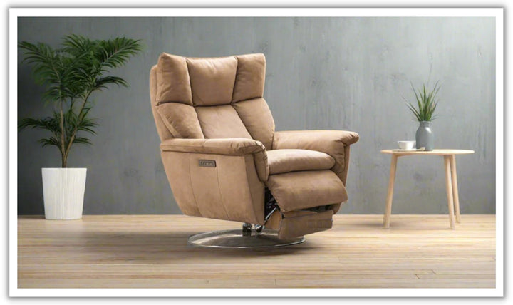 Klaussner Alessandro Double Power Leather Swivel Chair