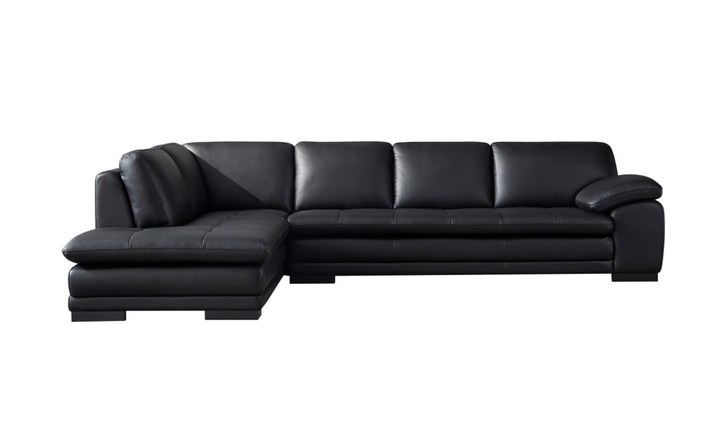 Gio Italia Block LHF Leather L-Shape Sectional Sofa