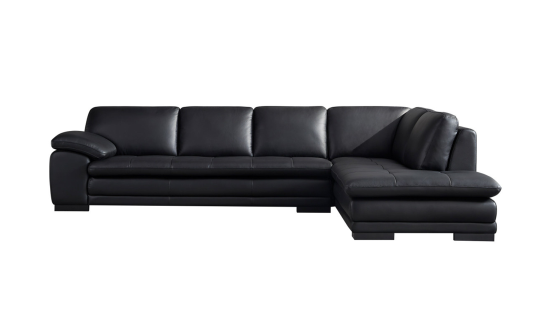 Gio Italia Block LHF Leather L-Shape Sectional Sofa