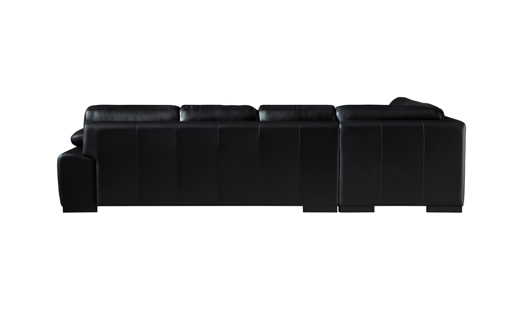 Gio Italia Block LHF Leather L-Shape Sectional Sofa