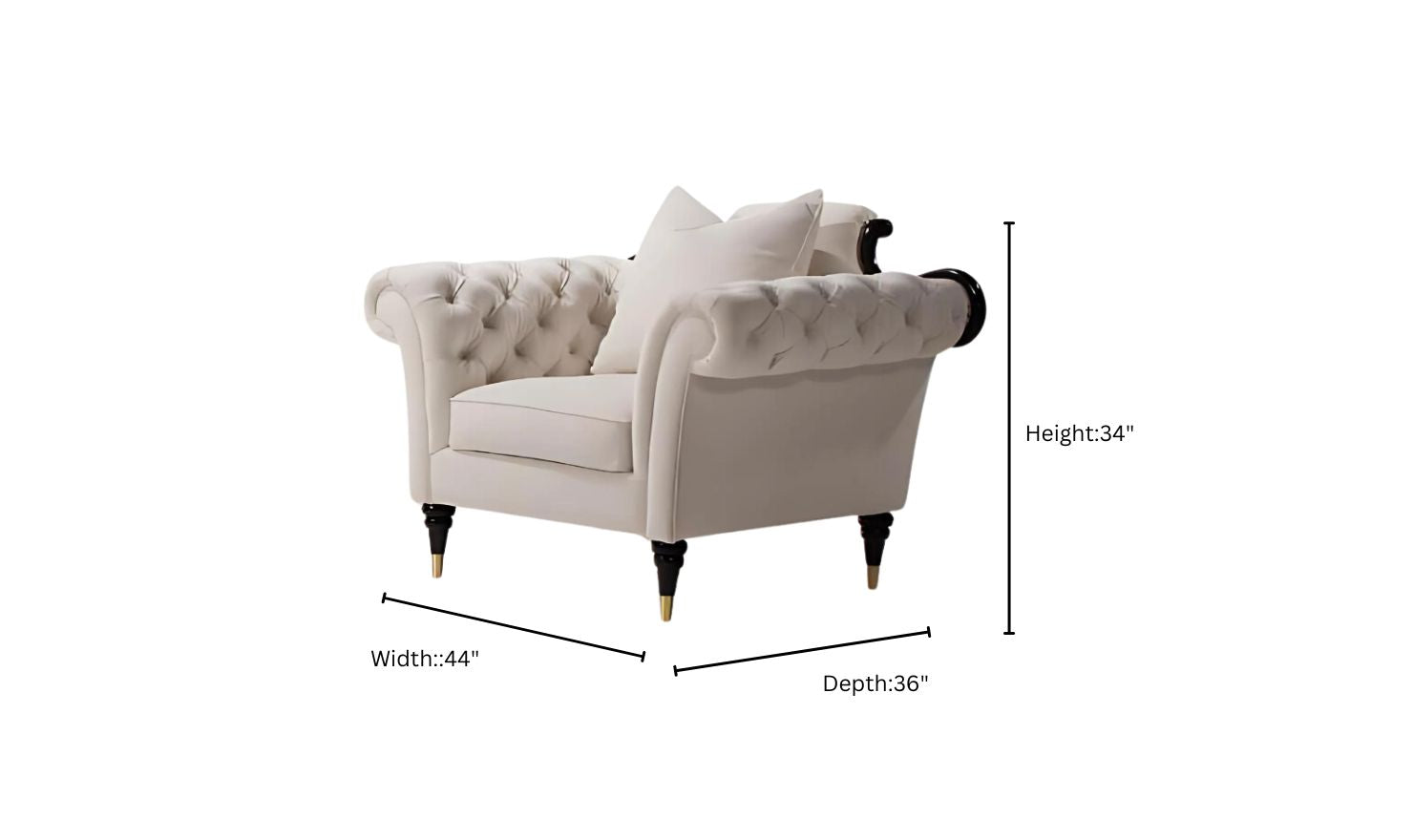 Gio Italia Dantone Chair with Pillow Back in Beige