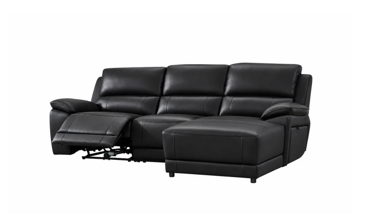 Gio Italia Hailey Leather Power Recliner Sectional Sofa with Chaise