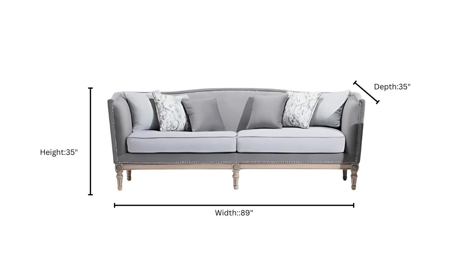 Klaussner Helios 2 Pieces Living Room Set in Gray (Sofa + Chair)