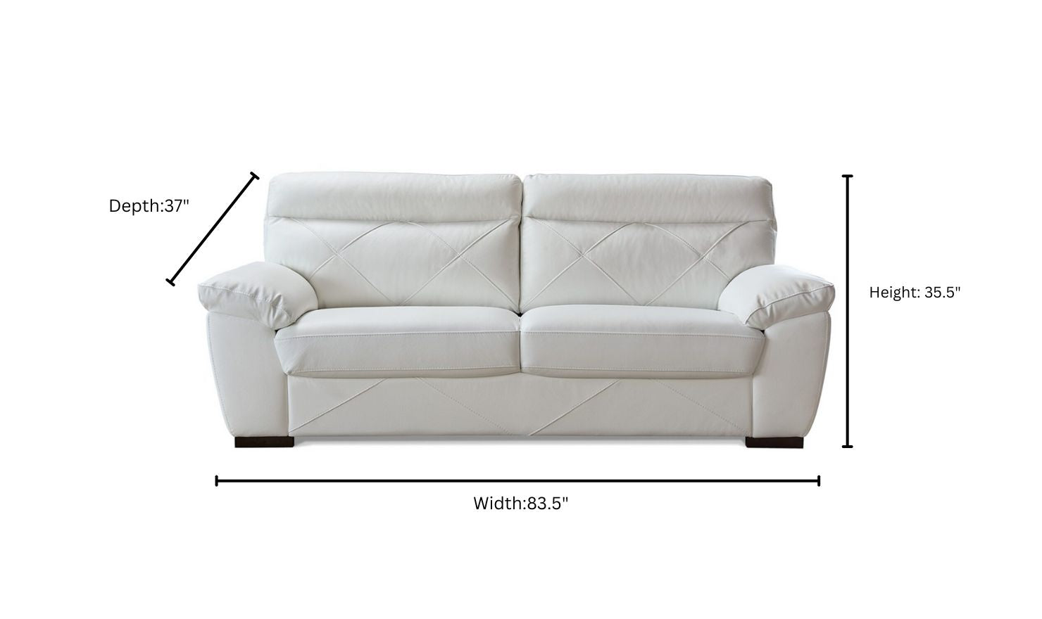 Gio Italia Latitude Stationary Leather Living Room Set (2 Pieces / 3 Pieces)