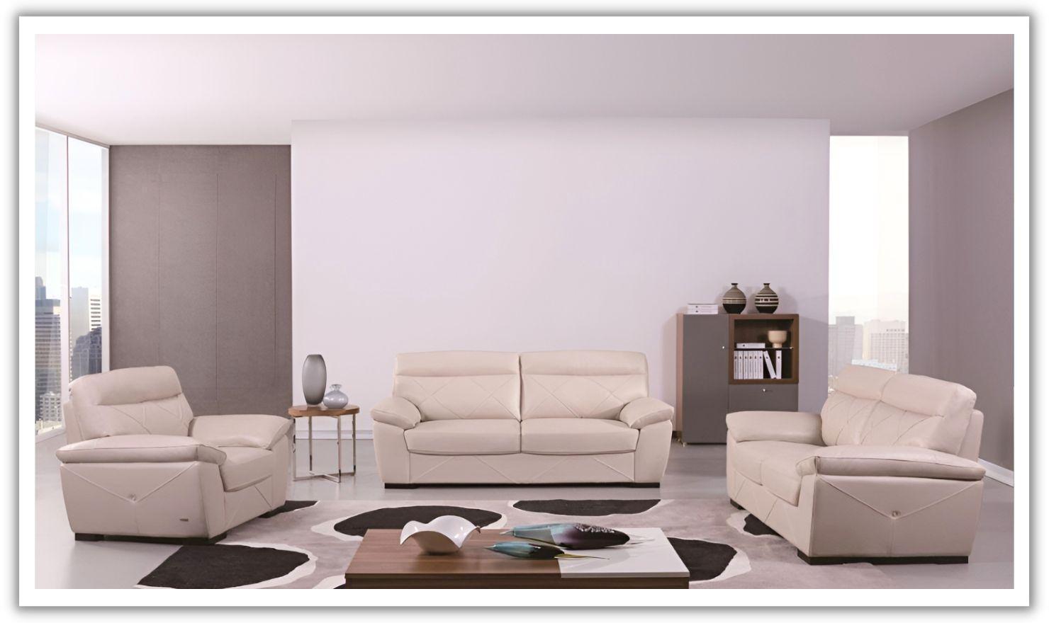 Gio Italia Latitude Stationary Leather Living Room Set (2 Pieces / 3 Pieces)