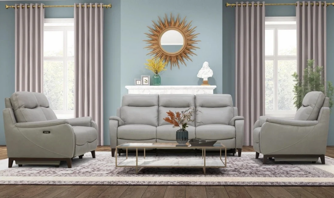 Gio Italia Leonard Dual Power Recliner Leather Living Room Set