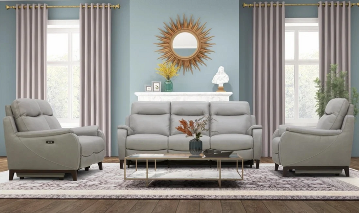 Gio Italia Leonard Dual Power Recliner Leather Living Room Set