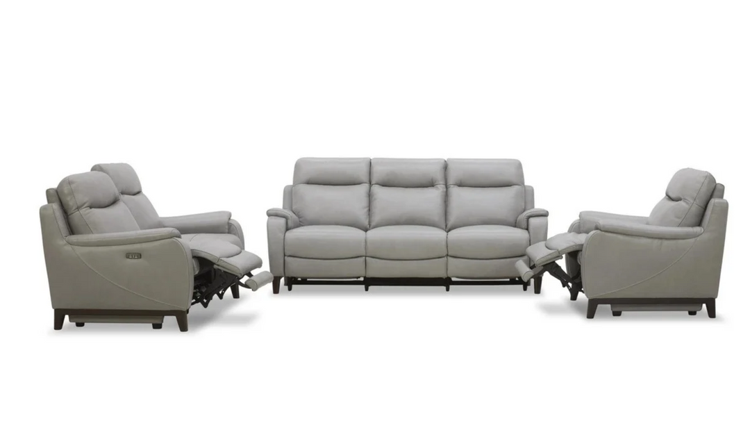Gio Italia Leonard Dual Power Recliner Leather Living Room Set