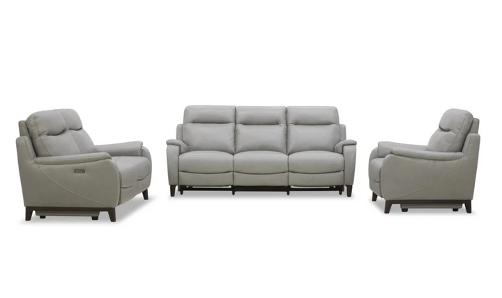 Gio Italia Leonard Dual Power Recliner Leather Living Room Set